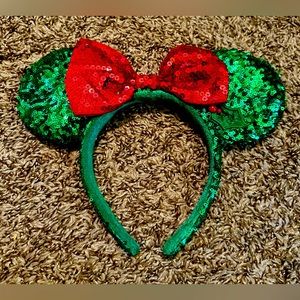 Disney Red and Green Christmas Ears